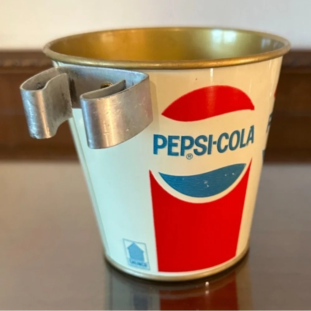 Cheinco Pepsi Tin Advertising‎ Bucket Chair Soda Holder